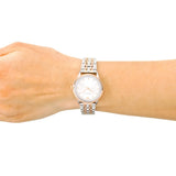 Emporio Armani Alpha Silver Dial Two Tone Steel Strap Watch for Women - AR1962