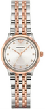 Emporio Armani Alpha Silver Dial Two Tone Steel Strap Watch for Women - AR1962