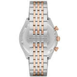 Emporio Armani Zeta Chronograph Quartz White Dial Two Tone Steel Strap Watch For Men - AR1998
