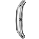 Emporio Armani Super Slim Quartz White Dial Silver Mesh Bracelet Watch For Women - AR2015