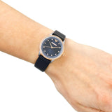 Emporio Armani Alpha XSmall Blue Dial Blue Leather Strap Watch for Women - AR2066