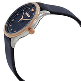 Emporio Armani Alpha XSmall Blue Dial Blue Leather Strap Watch for Women - AR2066