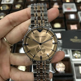 Emporio Armani Classic Beige Dial Two Tone Steel Strap Watch for Men - AR2070