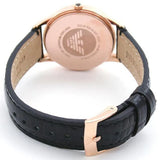 Emporio Armani Classic Black Dial Black Leather Strap Watch for Women - AR2445