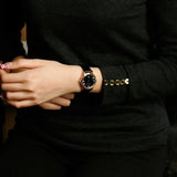 Emporio Armani Classic Black Dial Black Leather Strap Watch for Women - AR2445
