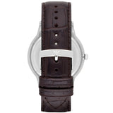 Emporio Armani Renato Large Black Dial Brown Leather Strap Watch for Men - AR2480