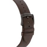 Emporio Armani Retro Black Dial Brown Leather Strap Watch for Men - AR2483
