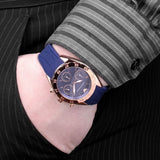 Emporio Armani Sportivo Chronograph Blue Dial Blue Silicone Strap Watch for Women - AR5939