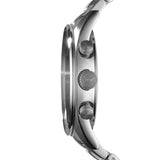 Emporio Armani Tazio Chronograph Black Dial Silver Steel Strap Watch for Men - AR5980