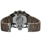 Emporio Armani Tazio Chronograph Black Dial Brown Silicone Strap Watch for Men - AR5990