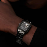 Emporio Armani Meccanico Black Dial Black Steel Strap Watch For Men - AR60058