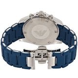 Emporio Armani Sigma Chronograph Blue Dial Blue Silicone Strap Watch for Men - AR6068