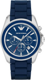 Emporio Armani Sigma Chronograph Blue Dial Blue Silicone Strap Watch for Men - AR6068