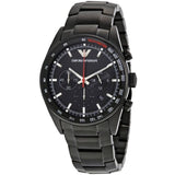 Emporio Armani Sigma Chronograph Black Dial Black Steel Strap Watch for Men - AR6094