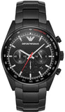 Emporio Armani Sigma Chronograph Black Dial Black Steel Strap Watch for Men - AR6094