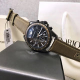 Emporio Armani Sigma Chronograph Gray Dial Green Nylon Strap Watch for Men - AR6130