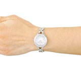 Emporio Armani Chiara Mother of Pearl Dial White Leather Strap Watch for Women - AR7353