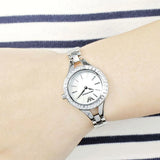 Emporio Armani Chiara Mother of Pearl Dial White Leather Strap Watch for Women - AR7353