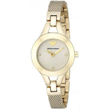 Emporio Armani Chiara Silver Dial Gold Steel Strap Watch for Women - AR7363