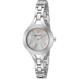 Emporio Armani Chiara Mother of Pearl Dial Silver Steel Strap Watch for Women - AR7425
