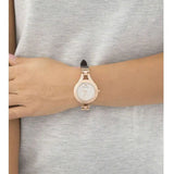 Emporio Armani Chiara Silver Dial Brown Leather Strap Watch for Women - AR7431