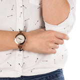 Emporio Armani Chiara Silver Dial Brown Leather Strap Watch for Women - AR7431