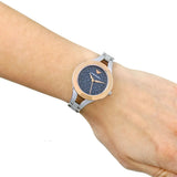 Emporio Armani Chiara Two Tone Dial Black Leahter Strap Watch for Women  - AR7436