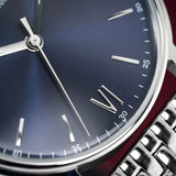Emporio Armani Kappa Quartz Blue Dial Silver Steel Strap Watch For Men - AR80010