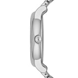 Emporio Armani Quartz White Dial Silver Steel Strap Watch For Men - AR90000