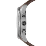 Emporio Armani Sportivo Chronograph Black Dial Brown Silicone Strap Watch for Men - AR9501