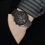 Emporio Armani Sportivo Chronograph Black Dial Brown Silicone Strap Watch for Men - AR9501