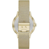 Armani Exchange Cayde Chronograph Black Dial Gold Mesh Strap Watch For Men - AX2715