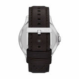 Armani Exchange Whitman Silver Dial Brown Leather Strap Watch For Men - AX2100