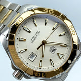 Tag Heuer Aquaracer Calibre 5 Automatic White Dial Two Tone Steel Strap Watch for Men - WAY2151.BD0912