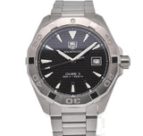 Tag Heuer Aquaracer Automatic Black Dial Silver Steel Strap Watch for Men - WAY2110.BA0928