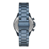 Michael Kors Lexington Chronograph Blue Dial Blue Steel Strap Watch for Men - MK8480