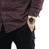 Tag Heuer Aquaracer Quartz Chronograph Black Dial Silver Steel Strap Watch for Men - CAY1110.BA0927