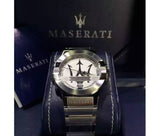 Maserati Potenza Silver Dial Silver Steel Strap Watch For Men - R8853108002