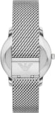 Emporio Armani Minimalist Quartz Blue Dial Silver Steel Strap Watch For Men - AR11571
