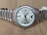 Emporio Armani Classic Silver Dial Silver Steel Strap Watch for Men - AR5894