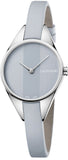Calvin Klein Rebel Grey Dial Grey Leather Strap Watch for Women - K8P231Q4