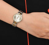 Fossil Virginia Silver Dial Two Tone Steel Strap Watch for Women - ES3503