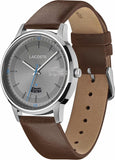 Lacoste Madrid Grey Dial Brown Leather Strap Watch for Men - 2011033