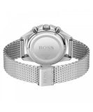 Hugo Boss Admiral Green Dial Silver Mesh Bracelet Watch for Men - 1513905