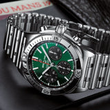 Breitling Chronomat B01 42 Green Dial Silver Steel Strap Watch for Men - AB0134101L1A1