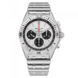 Breitling Chronomat B01 42mm Silver Dial Silver Steel Strap Watch for Men - AB0134101G1A1