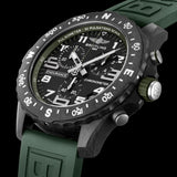 Breitling Endurance Pro Black Dial Green Rubber Strap Watch for Men - X82310D31B1S1