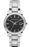 Burberry The City Black Dial Silver Steel Strap Watch for Women - BU9101