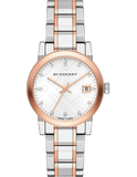 Burberry The City Silver Dial Two Tone Steel Strap Watch for Women - BU9214