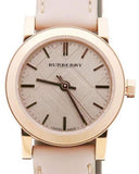 Burberry The City Gold Dial Beige Leather Strap Watch for Women - BU9210